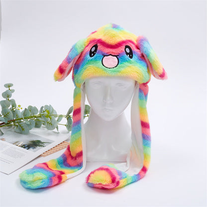 Soft Fuzzy Winter Hat with Adjustable Ears