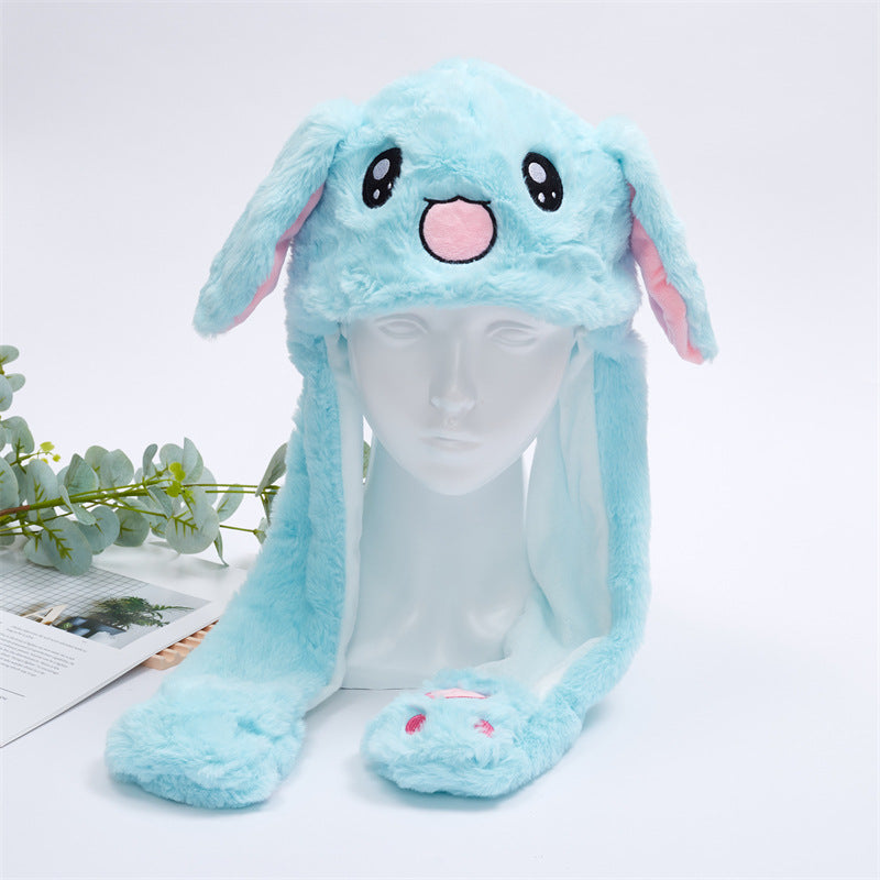 Soft Fuzzy Winter Hat with Adjustable Ears