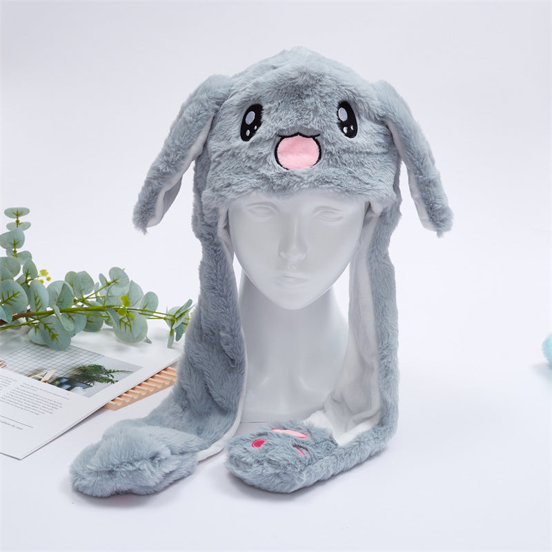 Soft Fuzzy Winter Hat with Adjustable Ears