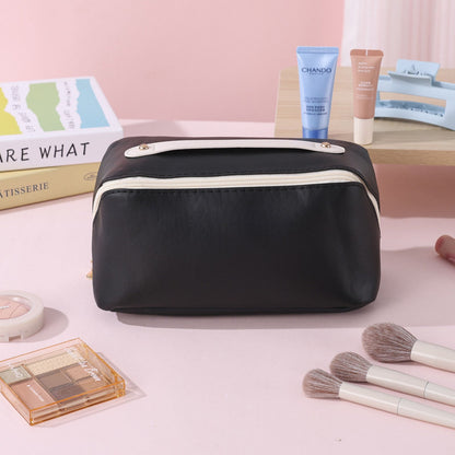 Spacious Travel Makeup Bag Premium PU Leather