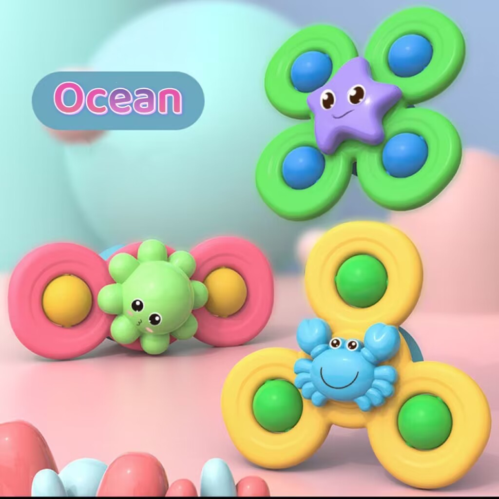 Colorful Kids Suction Spin Toy