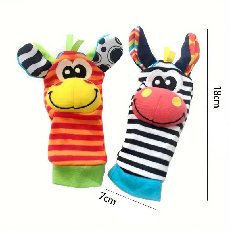 Soft Baby Socks and Teether Toy Set