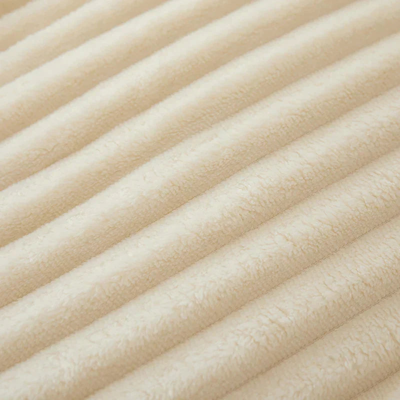 Soft Plush Striped Throw Blanket
