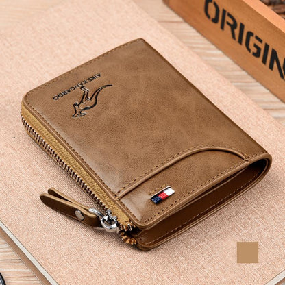 Secure Leather Men's Wallet with RFID Protection