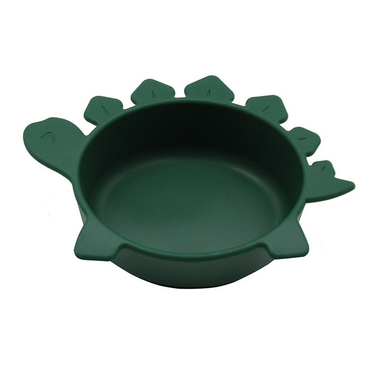 Soft Silicone Baby Bowl - Fun Dinosaur Grip Bowl