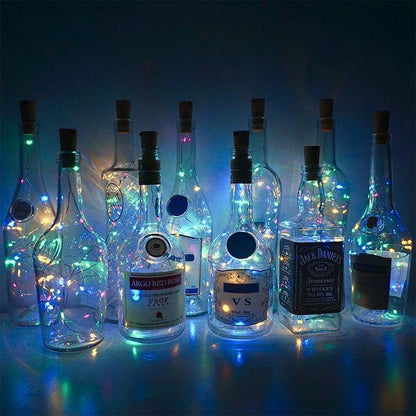 Colorful Glass Bottle Lanterns