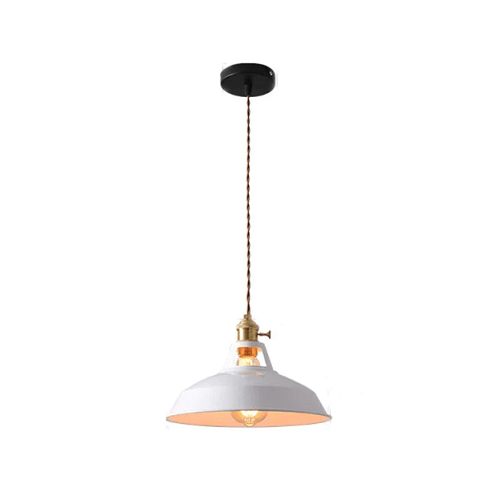 Retro Pastel Pendant Light - Chic Metal Glow
