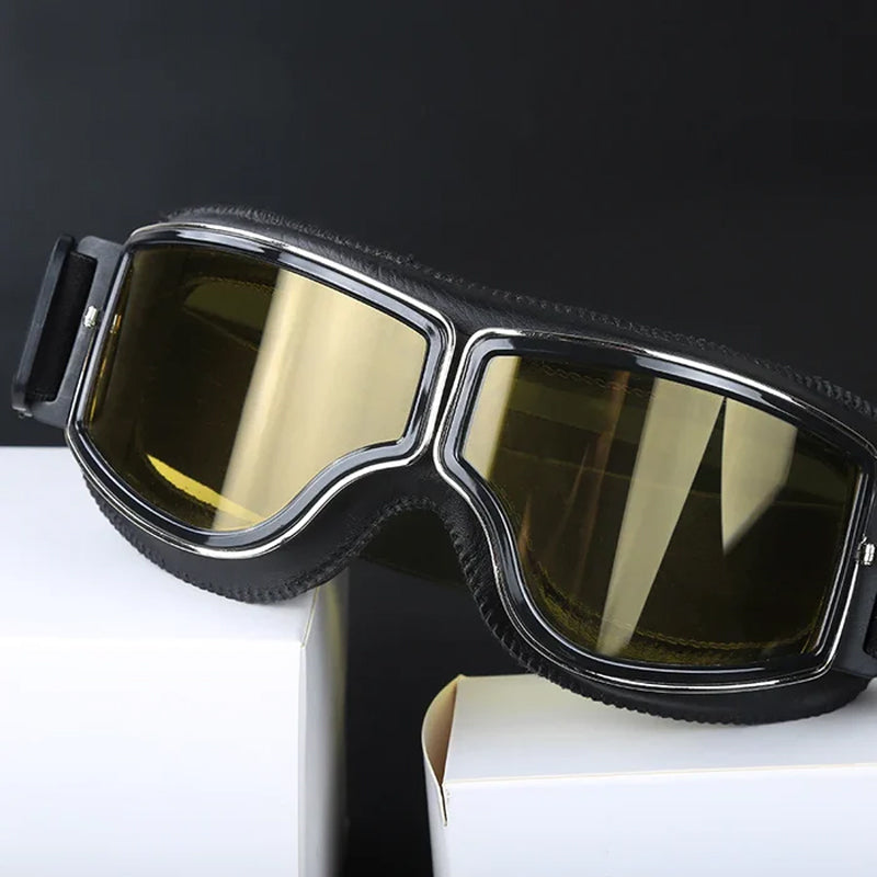 Classic Biker Goggles with Swap Lenses and Cushioning