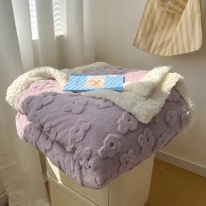 Cozy Plush Sherpa Blanket Soft Fleece Throw