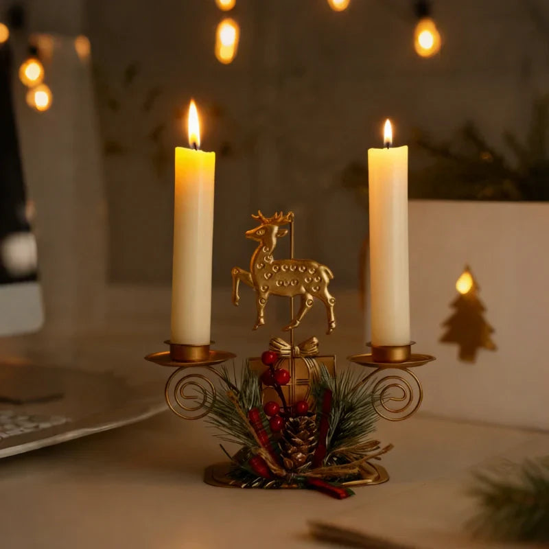 Warm Festive Candle Table Holder