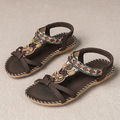 Sparkly Gemstone Butterfly Flip Flop Sandals