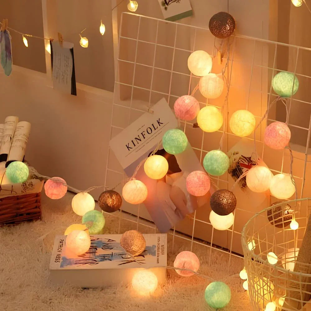 Fluffy White Cotton String Decor - Befez
