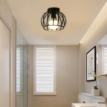 Modern Open Cage Ceiling Light