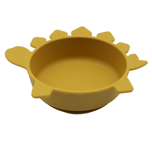 Soft Silicone Baby Bowl - Fun Dinosaur Grip Bowl - Befez