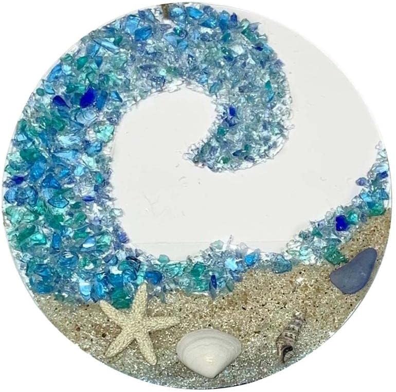 Coastal Wave Glass Hanging Ornament