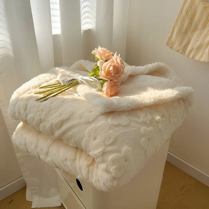 Cozy Plush Sherpa Blanket Soft Fleece Throw