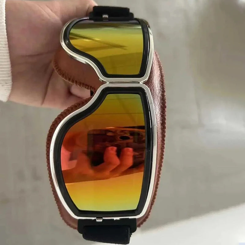 Classic Biker Goggles with Swap Lenses and Cushioning