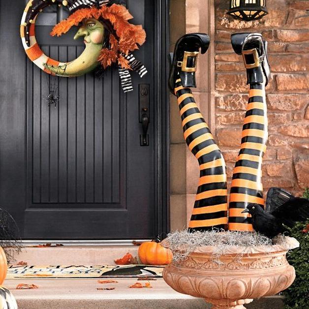 Spooky Witch Yard Stake Set, 2 Pack Halloween Decor - Befez