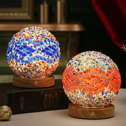 Rustic Wooden Table Lamp
