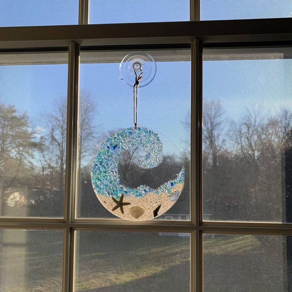 Coastal Wave Glass Hanging Ornament