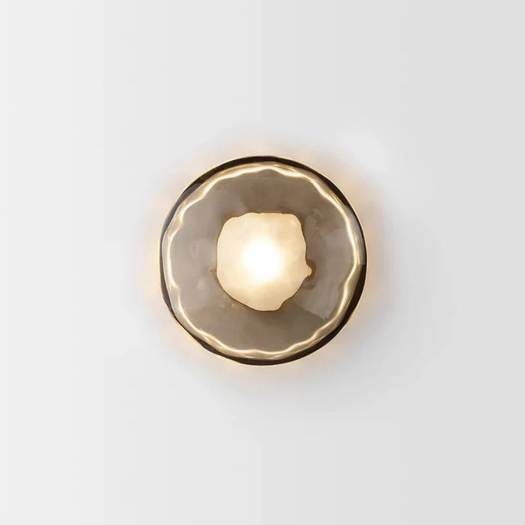 Sleek Glass Contemporary Wall Light