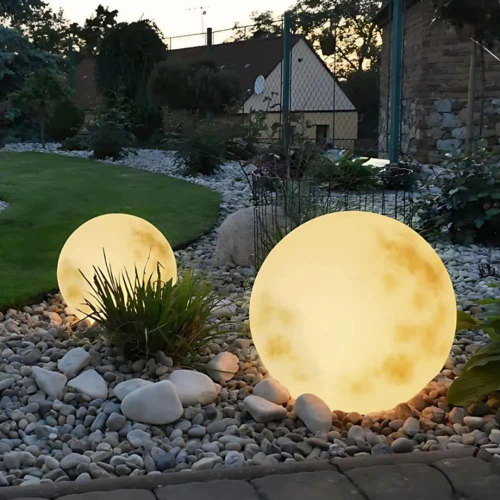 Solar Powered Outdoor Moon Lamp