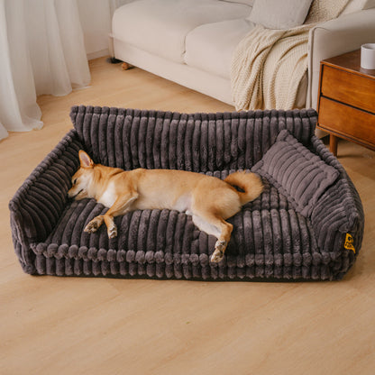 Cozy Pet Bed - Plush Washable Dog Sofa