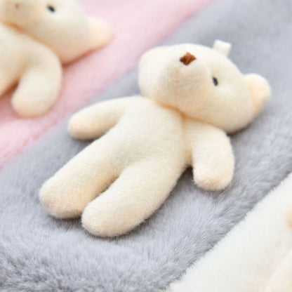 Soft Teddy Bear Fleece Scarf for Kids and Adults