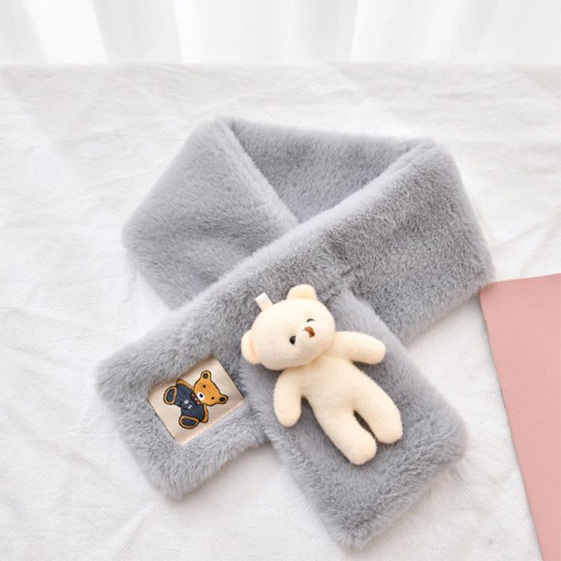 Soft Teddy Bear Fleece Scarf for Kids and Adults