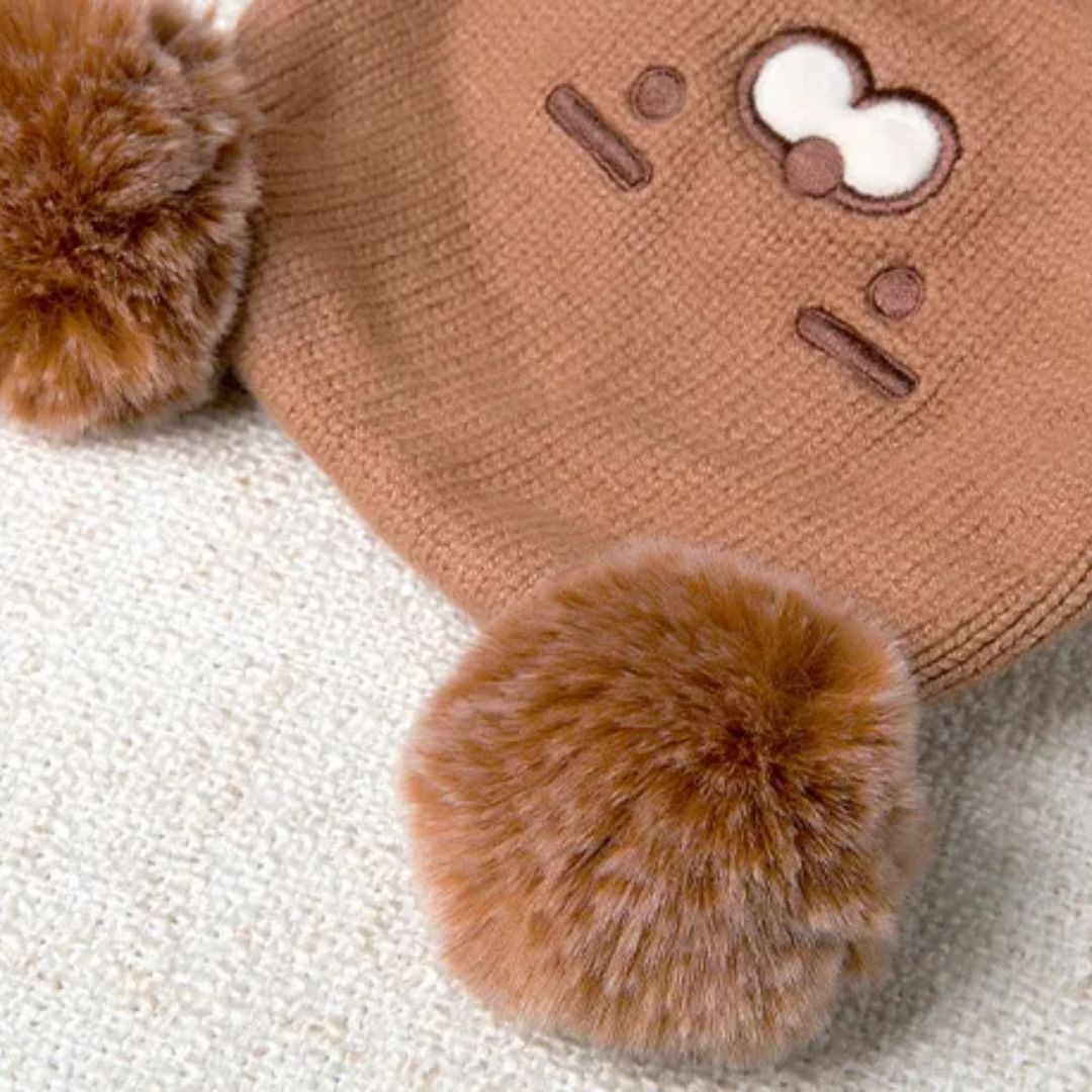 Cozy Baby Animal Hat with Fleece Earflap