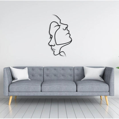 Simple Heart Wall Art with Abstract Design