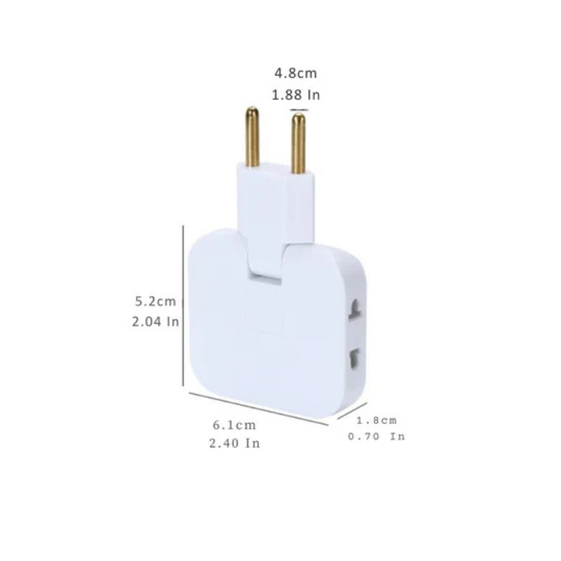 Compact 180° Rotating Multi Socket Power Strip