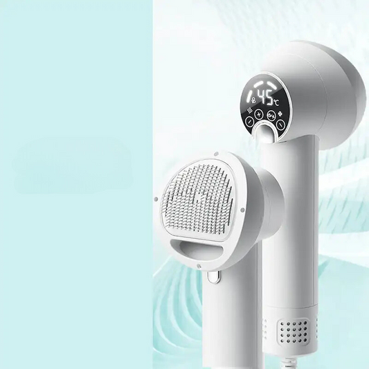 Quiet Pet Hair Dryer and Grooming Brush - Befez