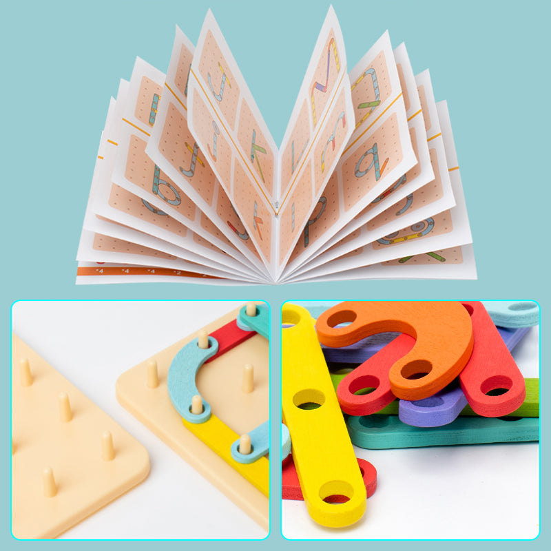 Colorful Wooden Learning Peg Board