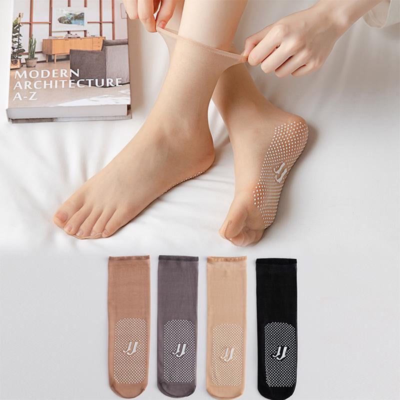 Befez | Thin, Grip Crystal Ankle Socks