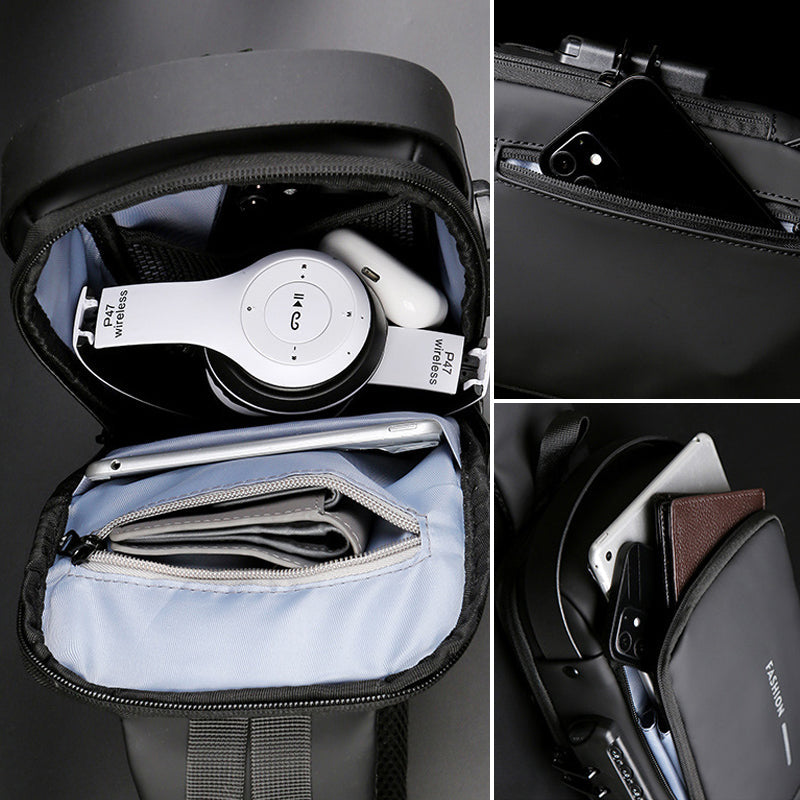 Secure USB Charge Crossbody Athletic Backpack Bag