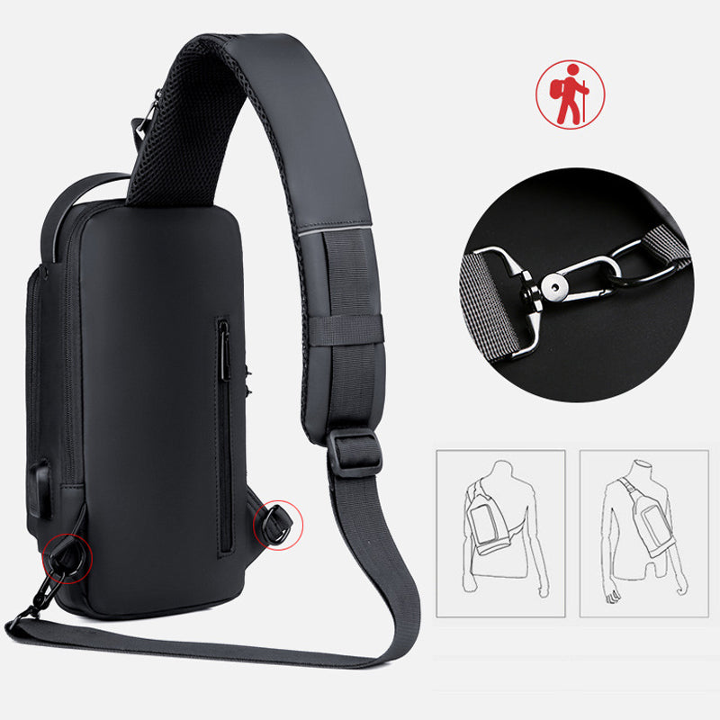 Secure USB Crossbody Sling Travel Bag