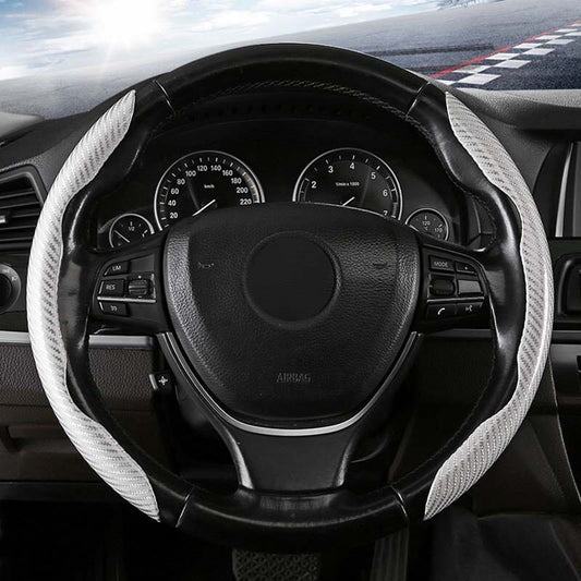 Premium Leather Steering Wheel Cover with Carbon Design - Befez