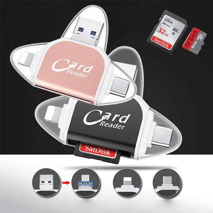Versatile 4-in-1 Multiport SD Card Adapter