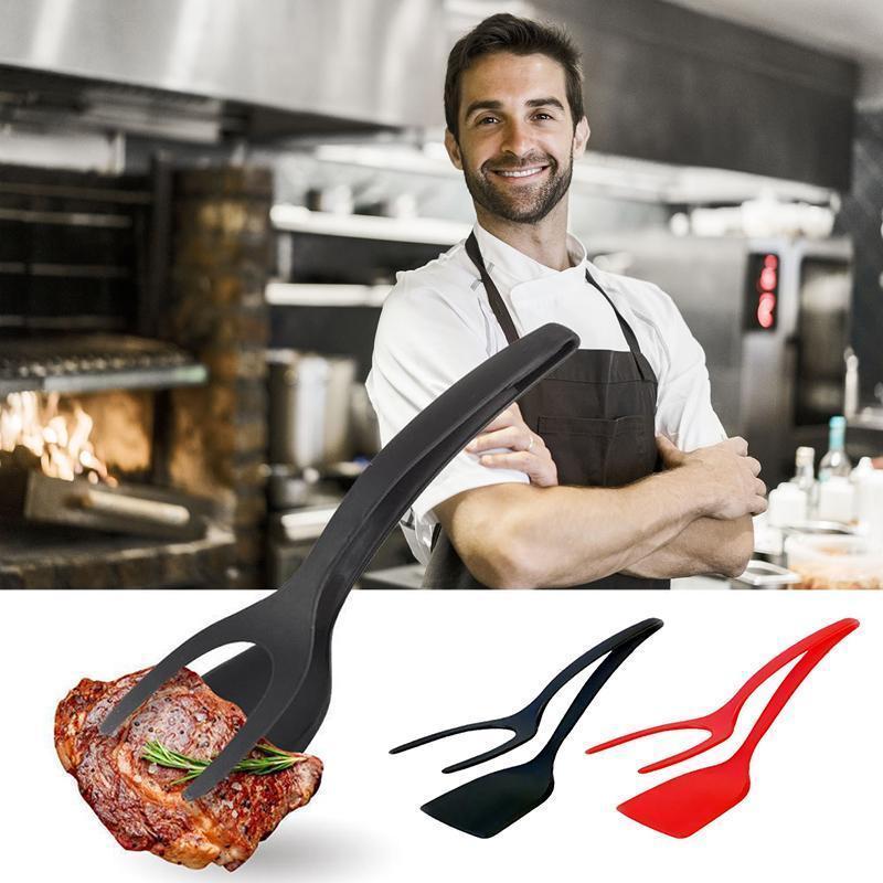 2-in-1 Silicone Tongs and Flexible Spatula - Befez