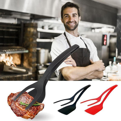 2-in-1 Silicone Tongs and Flexible Spatula - Befez