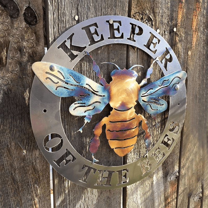 Beekeeper Metal Bee Wall Art