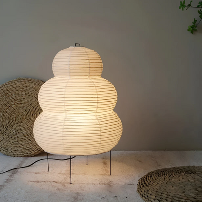 Traditional Asian Paper Floor Light - Befez