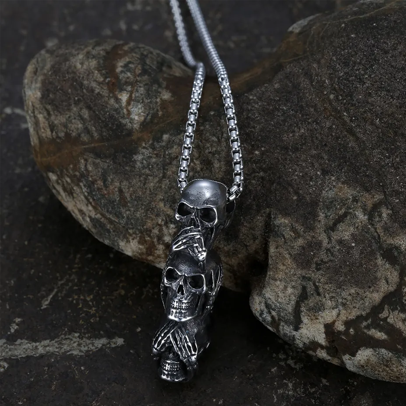 Trendy Skull Pendant Necklace