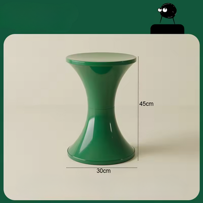 Stylish Modern Plastic End Table with Wide Base - Befez
