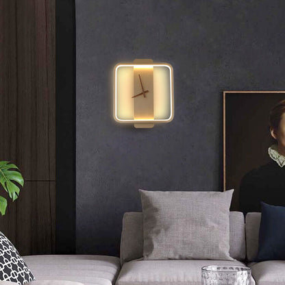 Stylish Round Clock LED Wall Light