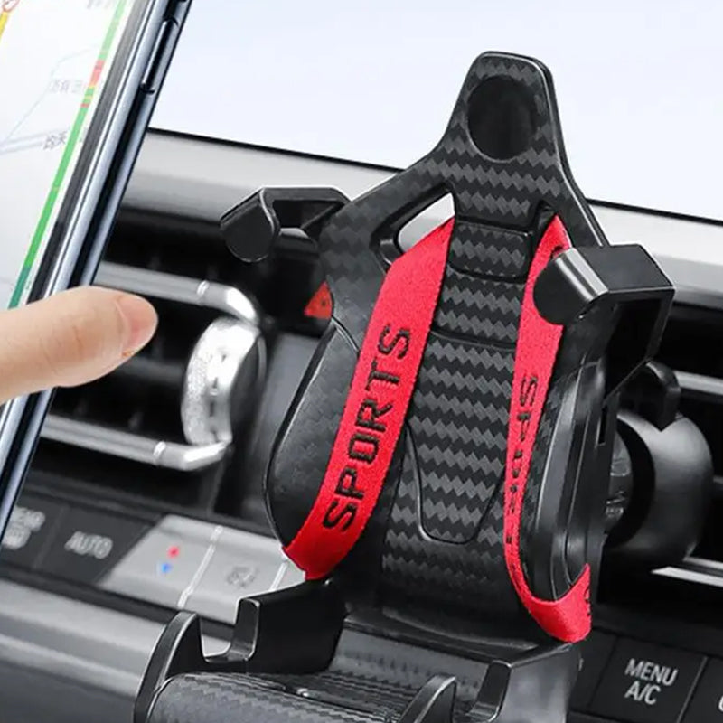 Racing Car Phone Mount with Adjustable Belt
