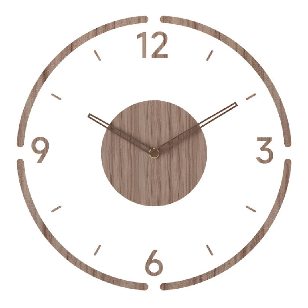 Stylish Wooden Wall Clock 12 Inches for Home Decor