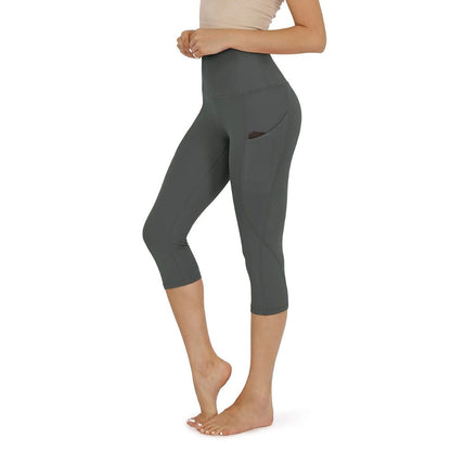 Women's Comfortable Capri Leggings with Side Pockets