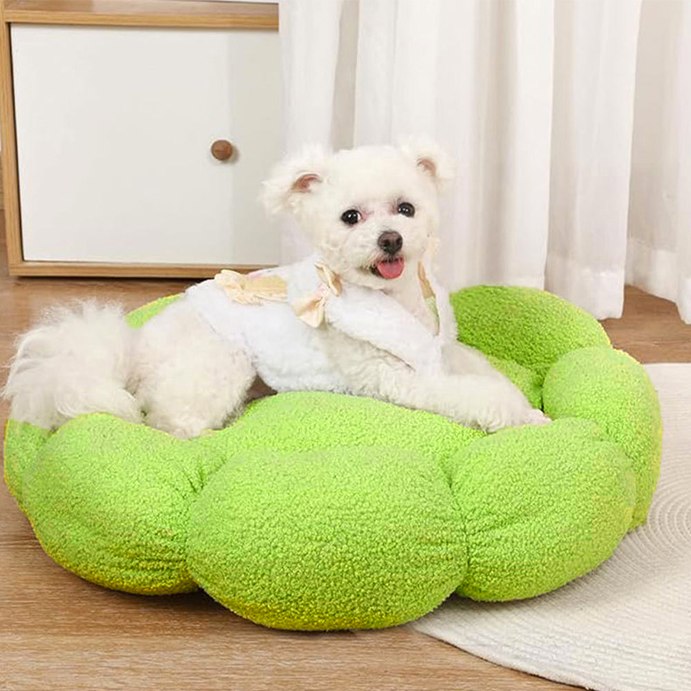 Cozy Floral Orthopedic Pet Bed for Dogs and Cats